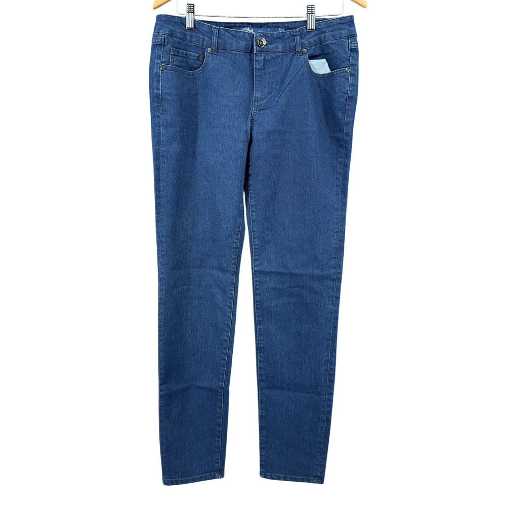 C. Pink Skinny Jeans Womens 11 Dark Wash Cotton Blend Slim Rhinestone P00545D660